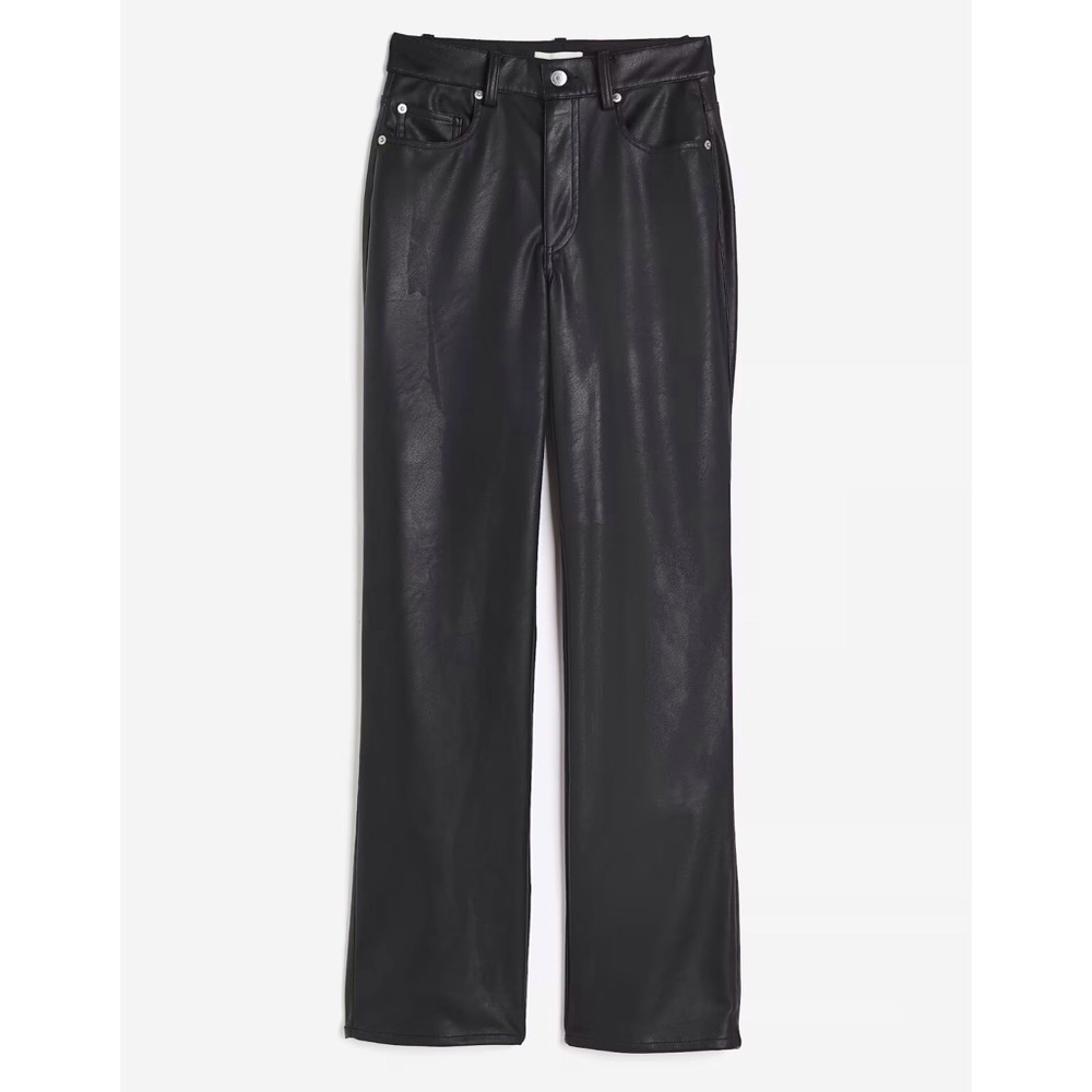 Stylish Black Vegan Leather Pants